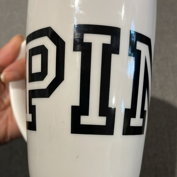 PINK by Victoria Secret LOGO MUG PINK in Black lettering mug is Off-White color - Picture 11 of 14